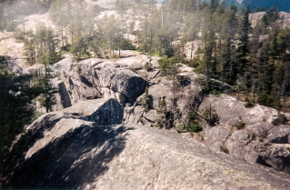 View near peaks Stawamus Chief Trail 1998-05.